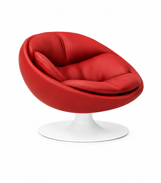 Professioneel herstel voor de Geoffrey D. Harcourt Apollo Lounge designfauteuil